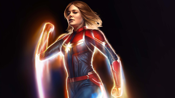 Captain Marvel 5k New Artwork Wallpaper