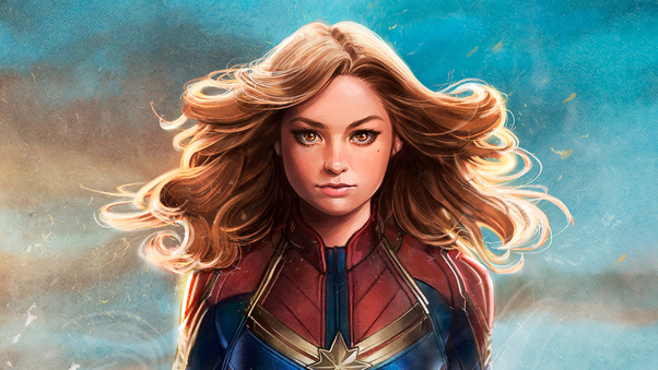 Captain Marvel Art 4k Wallpaper