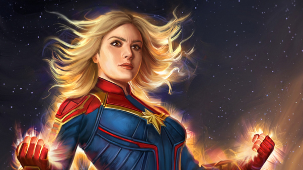 Captain Marvel Artnew 2019 Wallpaper