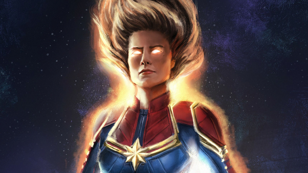 Captain Marvel Artsnew Wallpaper
