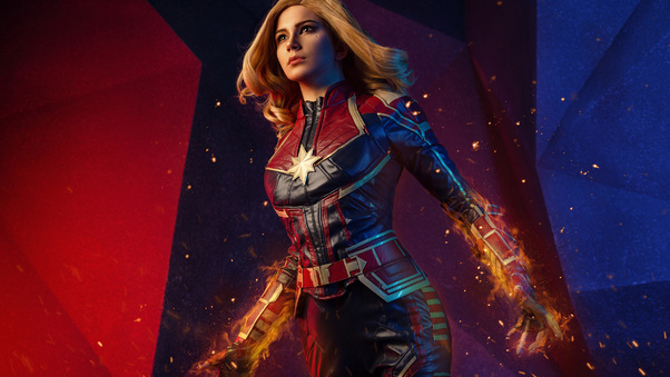 Captain Marvel Cosplay Wallpaper