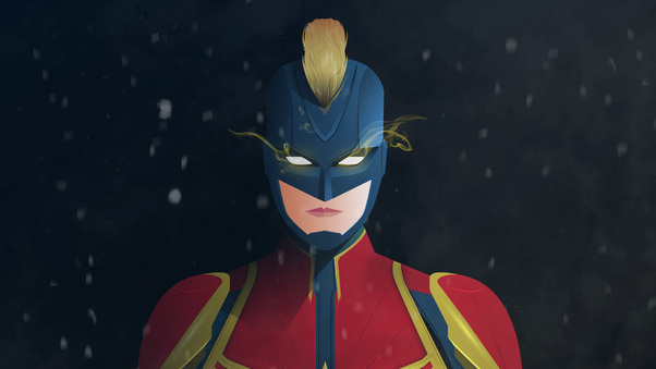 Captain Marvel Digital Artwork Wallpaper
