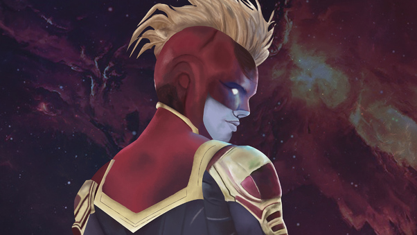 Captain Marvel Digital Artwork New Wallpaper