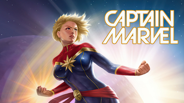 Captain Marvel Fan Artwork 4k Wallpaper