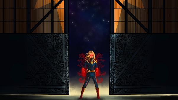 Captain Marvel Fan Digital Art Wallpaper