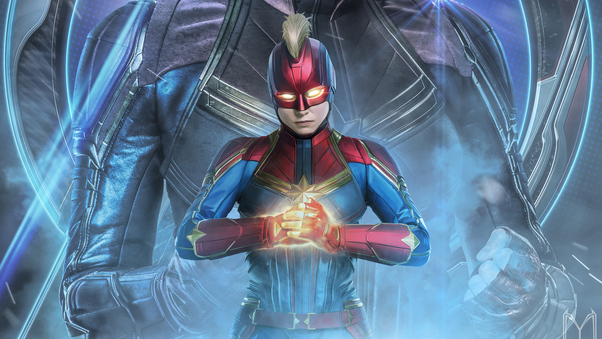 Captain Marvel In Avengers Endgame 2019 Wallpaper