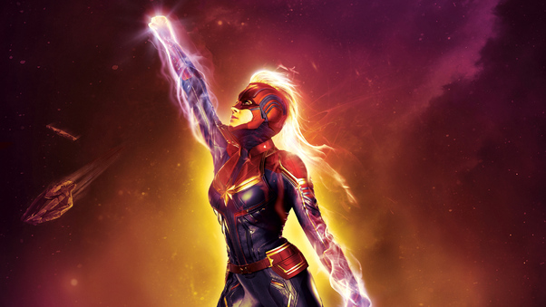 Captain Marvel Movie Poster Wallpaper