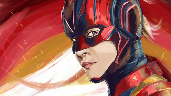 Captain Marvel New Sketch Art Wallpaper