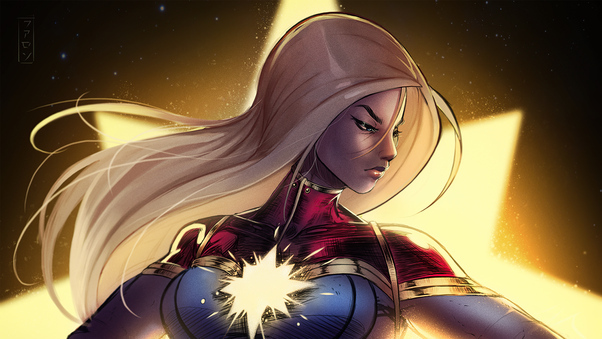Captain Marvel Radiance 5k Wallpaper