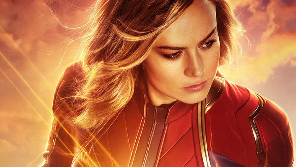 Captain Marvel Real 3D Poster Wallpaper