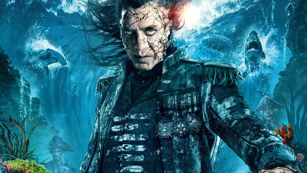 Captain Salaza In Pirates Of The Caribbean Dead Men Tell No Tales Movie Wallpaper