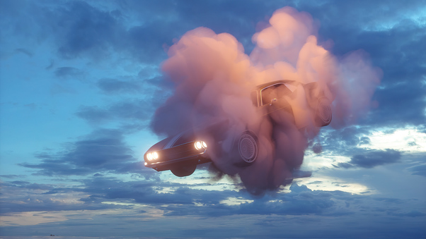 Car In Clouds Wallpaper