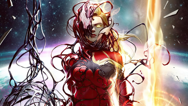 Carnage Captain Marvel Wallpaper