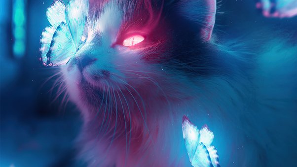 Cat Bladerunner Art 4k Wallpaper