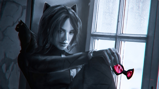 Catwoman After Long Day Wallpaper
