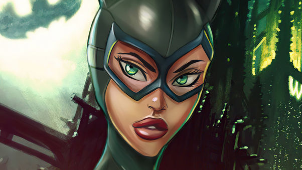 Catwoman Digital Illustration 4k Wallpaper