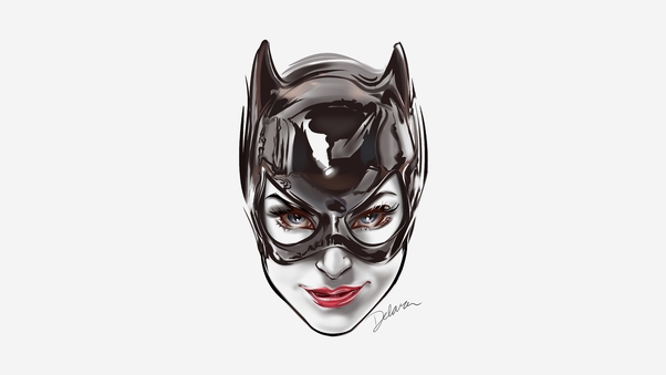 Catwoman Face Artwork 8k Wallpaper