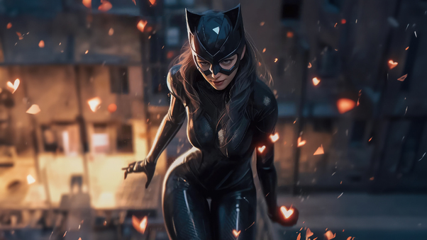 Catwoman Stylish Crime Spree Wallpaper
