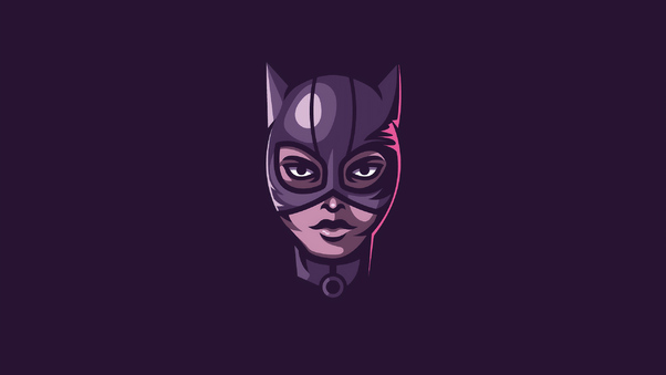 Catwoman Superhero Minimal Art Wallpaper