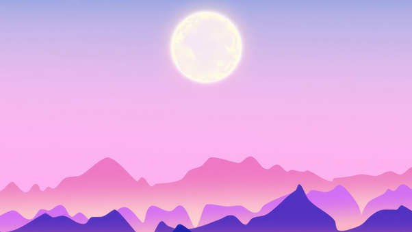 Celestial Blush Over Silent Peaks (2560x1080) Resolution Wallpaper