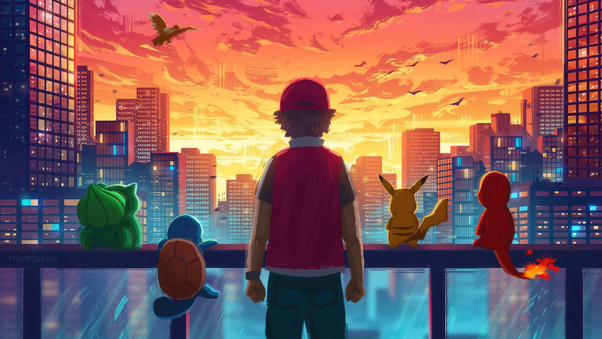 Champions Of Friendship Unbreakable Bonds In Pokemon Team Wallpaper