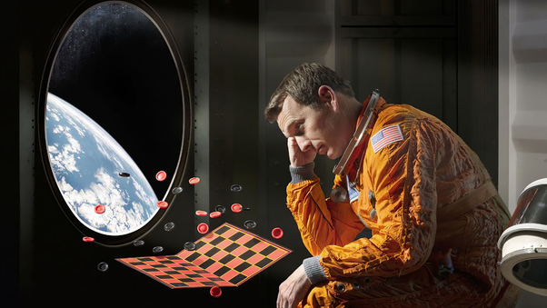 Chess In Space Astronaut 4k Wallpaper