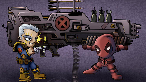 Chibi Cable And Deadpool Wallpaper