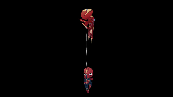 Chibi Iron Man And Spiderman Wallpaper