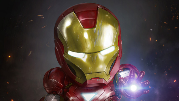 Chibi Iron Man Artwork Wallpaper