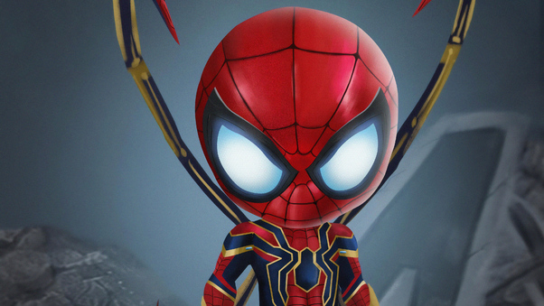 Chibi Iron Spiderman Wallpaper