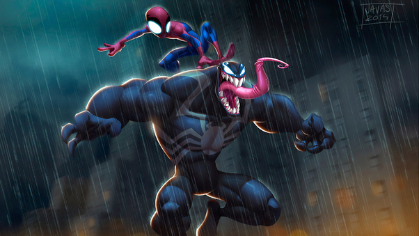 Chibi Venom Spiderman Wallpaper