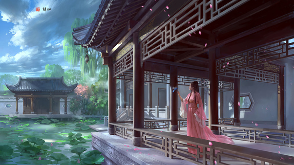 Chinese Dress Girl 4k Wallpaper