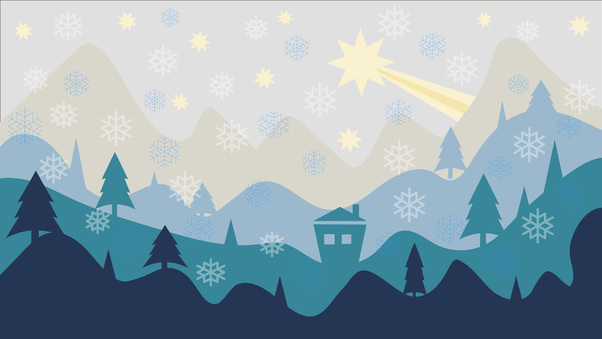 Christmas Flat Design Background Wallpaper