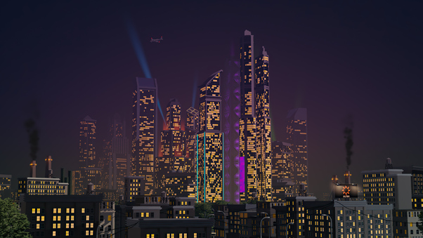 City Buildings Retrowave 4k Wallpaper