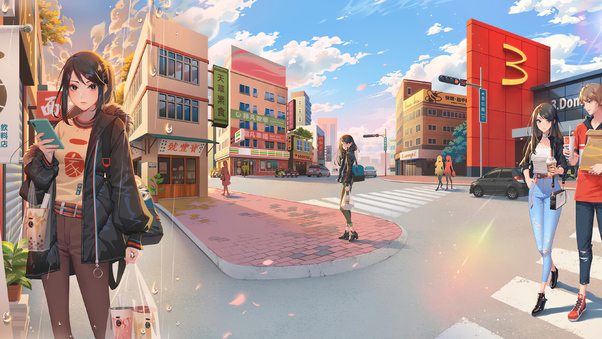 City Covers Anime 4k Wallpaper