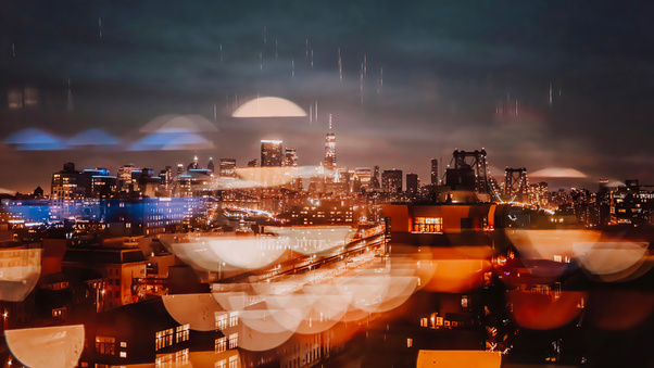 City Evening Buildings Bokeh 4k (3000x2000) Resolution Wallpaper