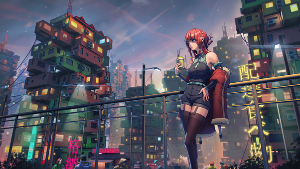 City Girl Drinking Drink 5k, HD Artist, 4k Wallpapers, Images ...