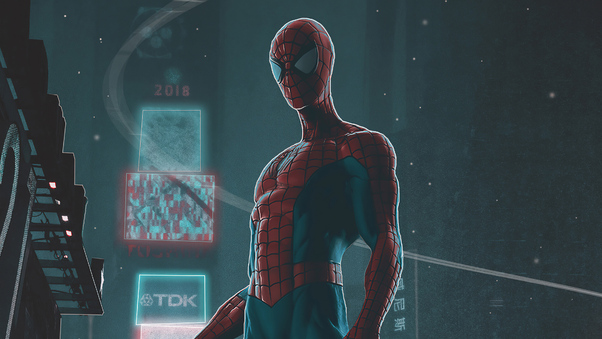 City Spiderman 4k Wallpaper