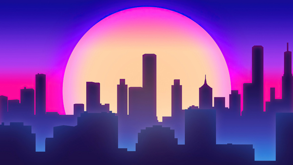 City Vibes Synthwave 4k Wallpaper