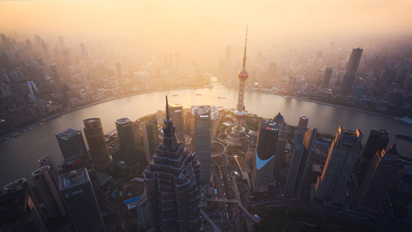 Cityscape Shanghai Wallpaper