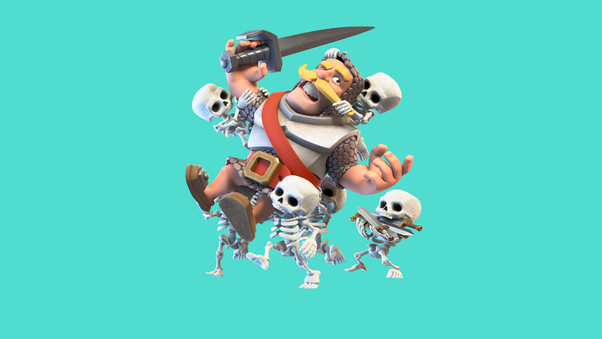Clash Royale Knight And Skelton Wallpaper