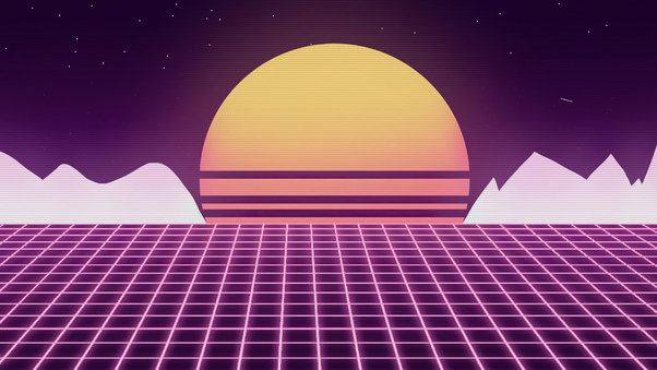 Classic Synthwave 80s Wallpaper