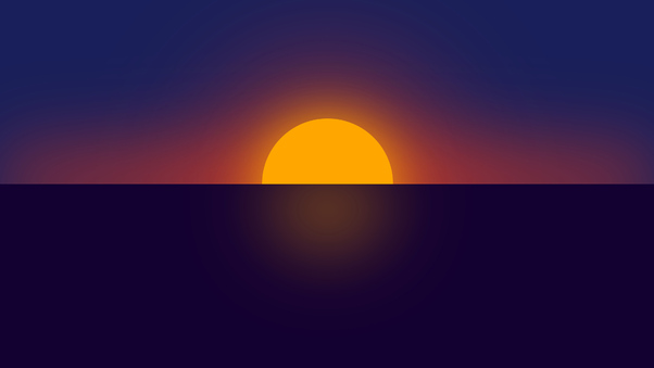 Clear Sunset Minimal 4k Wallpaper