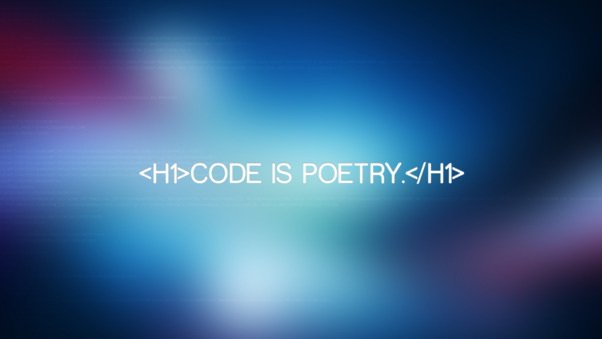 Code is Poetry Wallpaper