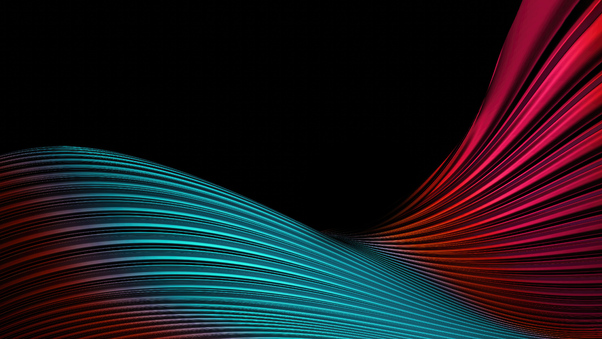 Colorful 3d Lines Abstract Oled 5k Wallpaper