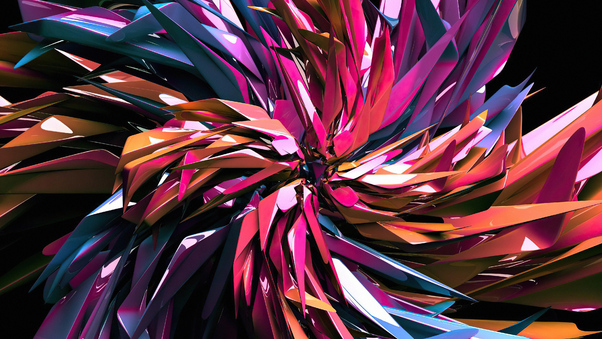 Colorful 3d Render Abstract 4k Wallpaper