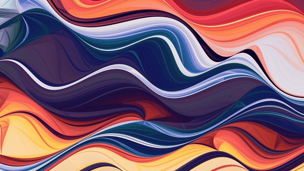 Colorful Abstraction Waves 4k Wallpaper