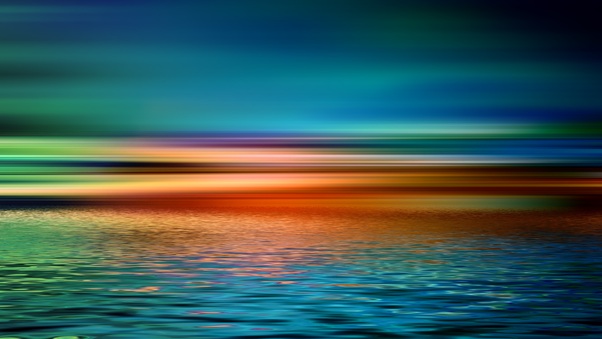 Colorful Artistic Sunset over Water Wallpaper