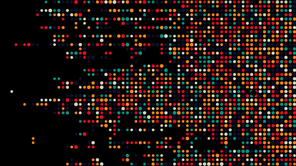 Colorful Dots Dark Abstract 5k Wallpaper