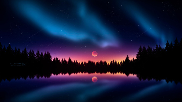 Colorful Night Stars Wallpaper